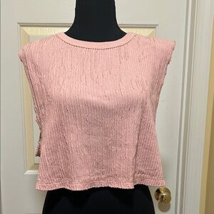FP Movement by Free People Textured Pink Crop Top